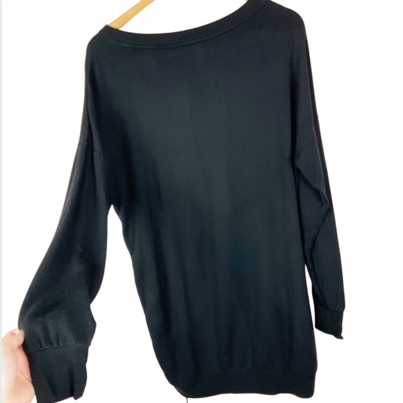 Express Women’s Black Side Lace Up Sweater Knit Tunic Dress - Picture 3 of 16